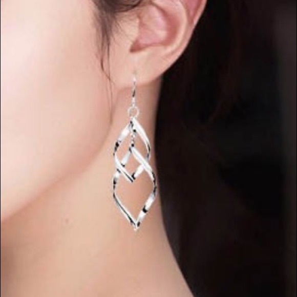 👻 STERLING SILVER (925) DANGLE DROP EARRINGS - Picture 6 of 6